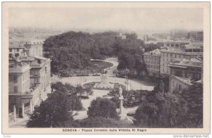 Piazza Corvetto Dalla Villetta Di Negro, Genova (Liguria), Italy, 1910-1920s