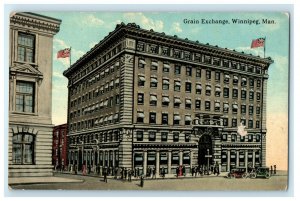 c1910s Grain Exchange Winnipeg Manitoba Canada Foreign Postcard 