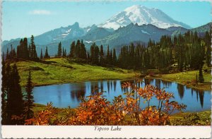 Tipsoo Lake WA Mt. Rainier National Park 1970s Postcard C8