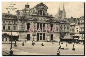 angers Postcard Old Square Rally The theater