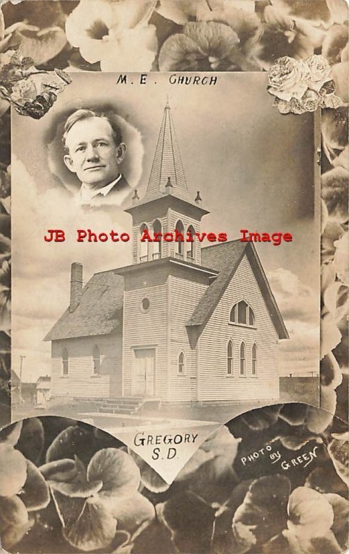 SD, Gregory, South Dakota, RPPC, Methodist Episcopal Church, Green Photo