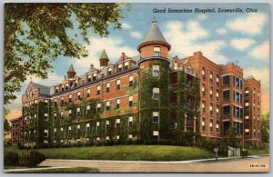 Zanesville Ohio 1940s Postcard Good Samaritan Hospital