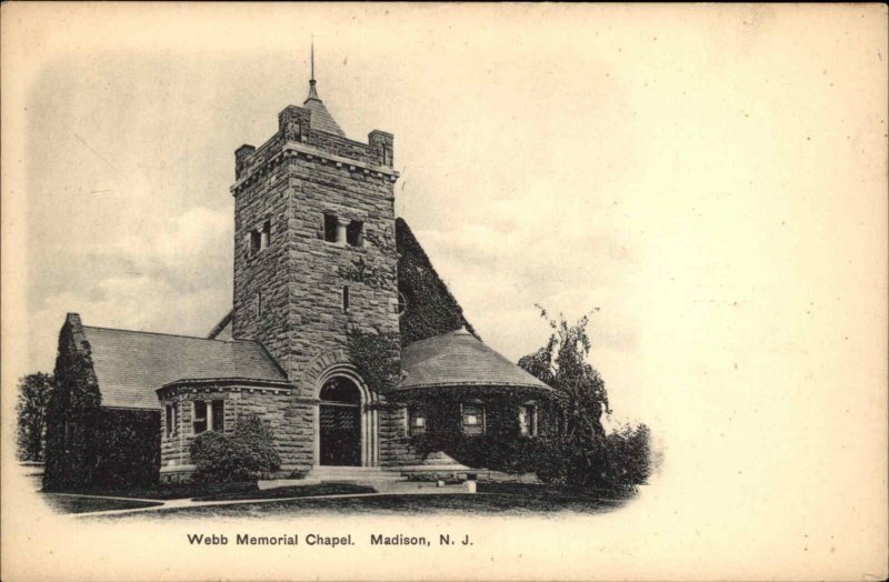 Madison New Jersey NJ Webb Memorial Chapel c1910 Postcard