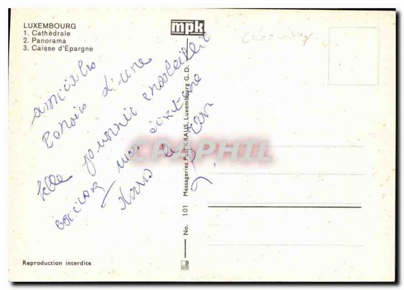 Postcard Modern Luxembourg