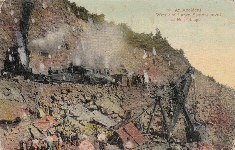 Panama Canal Wreck Of Large Steam Shovel At Bas Obispo 1912 sk4492