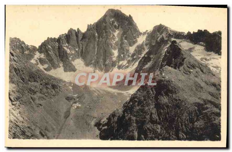 Old Postcard Massif du Pelvoux the Barre des Ecrins