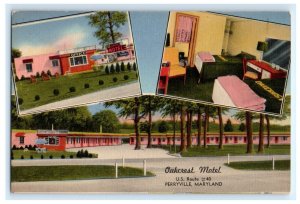 Oakcrest Motel Hotel Motor Court Perryville MD Maryland Postcard (FQ10)