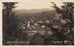 Bingham ME Bird's Eye View of The Valley Area, Real Photo Postcard