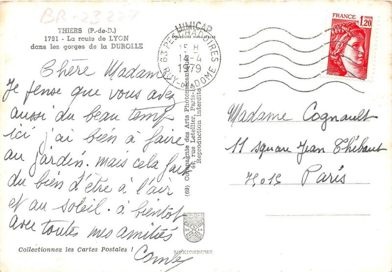 BR23227 La route de Lyon Thiers  france