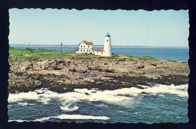 Biddiford Pool, Maine/ME Postcard, Wood Island Light/Lighthouse,