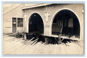 1913 Auditorium Disaster Long Beach California CA RPPC Photo Antique Postcard