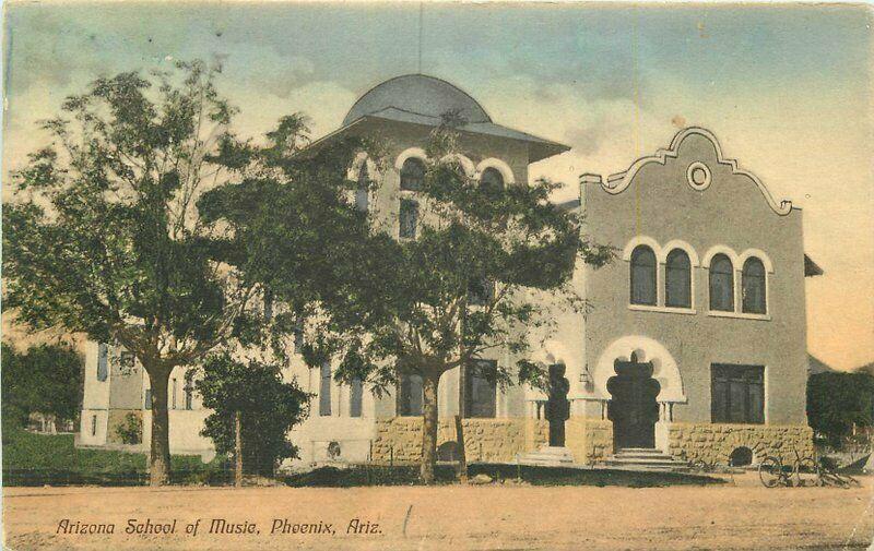 Arizona School of Music C-1910 Postcard Phoenix 3778