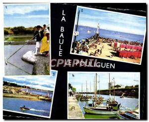 Postcard Modern al region Costume Pouliguen La Baule The beach Benoit