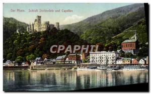 Postcard Old Dr. Rhein Schloss Stolzenfels und Capellen