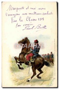 Old Postcard Militaria In dressage rider