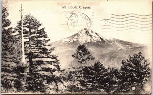 Mt Hood Oregon OR Antique Postcard PM Portland Cancel WOB Note DB 1c 