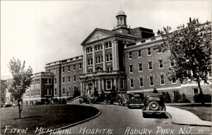 RPPC Asbury Park New Jersey Fitkin Memorial Hospital Real Photo Postcard U9