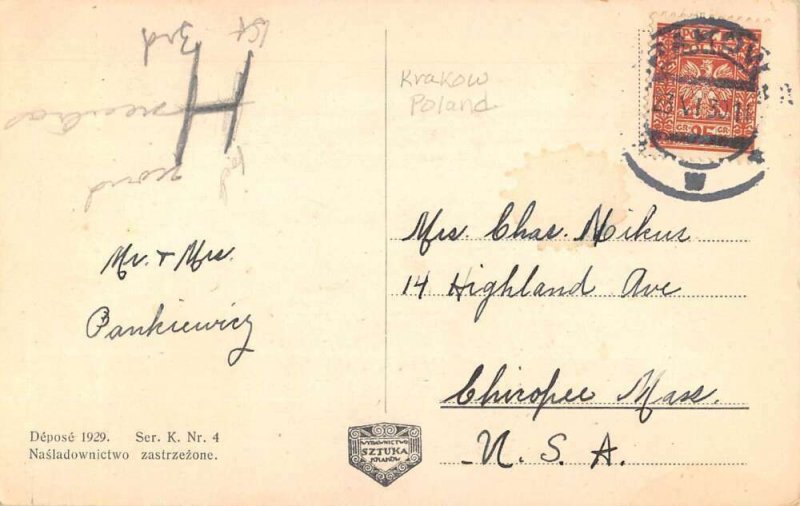 Krakow Poland University Vintage Postcard AA52502