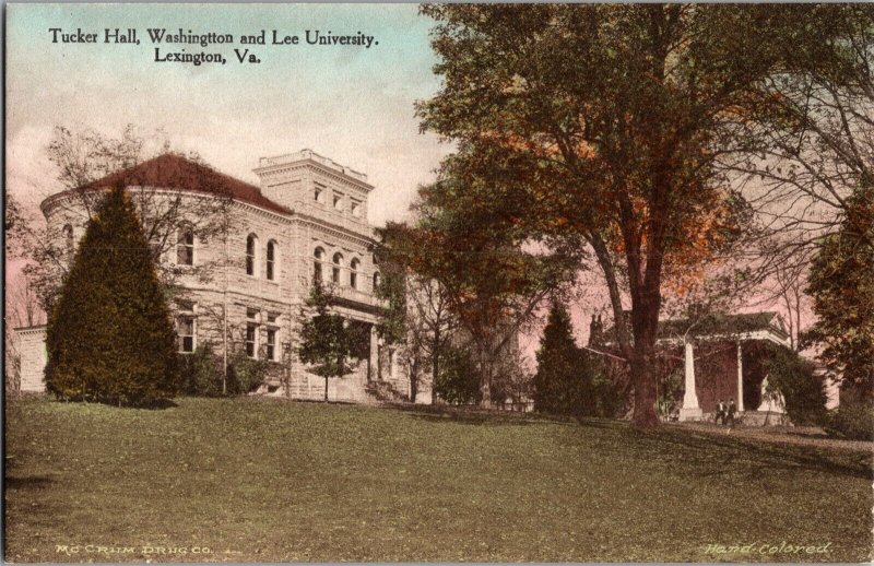 Tucker Hall, Washington and Lee University, Lexington VA Vintage Postcard M43 