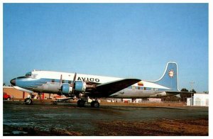 Avico Ecuador McDouglas DC 6 at Miami 1969 Airplane Postcard