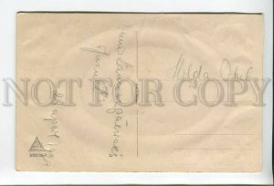 431858 EASTER Water Mill PANSY Vintage EMBOSSED postcard