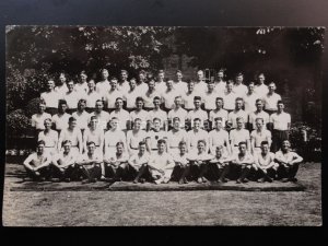 Group Portrait of Men dressed for physical exercise - Old RP Postcard