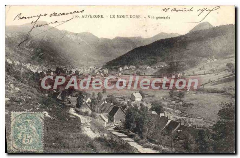 Old Postcard Le Mont Dore Vue Generale