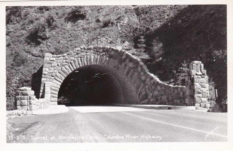 Washington Columbia River Highway Tunnel At Bonneville Dam Real Photo