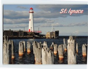 Postcard The Historic Community of St. Ignace Michigan USA