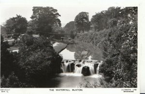 Derbyshire Postcard - The Waterfall - Buxton - Real Photograph - Ref 8590A