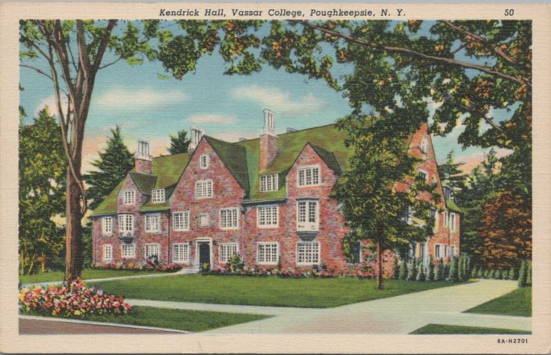 Postcard Kendrick Hall Vassar College Poughkeepsie NY