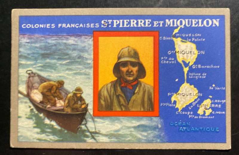 Mint Advertising Picture Postcard French Colonies St Pierre & Miquelon