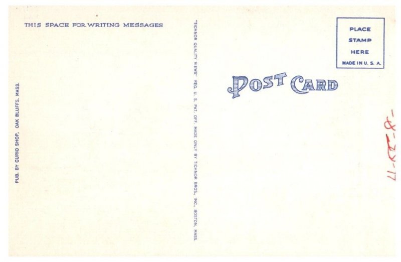 Cottages In Ocean Park Oak Bluffs Massachusetts Postcard