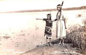 Spooner Wisconsin, Indians Real Photo Indian Postcard