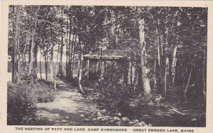 Maine Great Embden Lake Camp Kumsumore Meeting Of Path & Lake Albertype