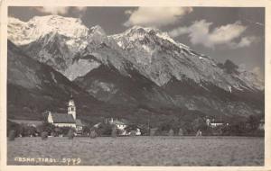 Absam Tirol Austria birds eye view town mountains real photo pc Y14797