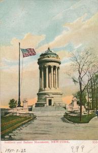 Soldiers and Sailors Monument NYC, New York City - pm 1907 - UDB