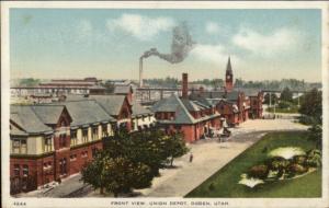 Ogden UT RR Train Station Depot c1910 Postcard #2