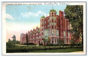 1927 Cazemore and Beebe Halls, Wellesley College, Massachusetts MA Postcard