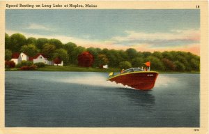 ME - Naples. Boating on Long Lake