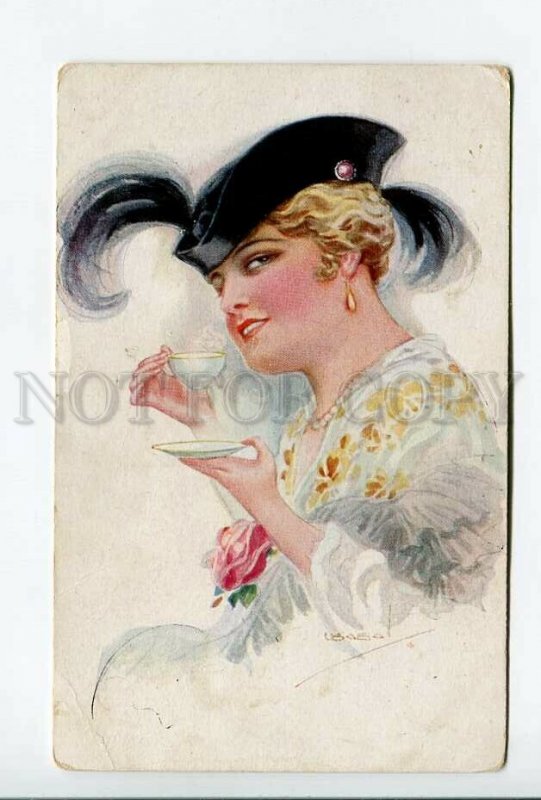 3177431 BELLE Lady TEA CUP by USABAL vintage colorful PC