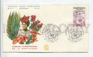 448304 French Martinique 1979 year FDC local girl flowers