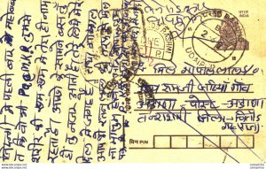 India Postal Stationery Tiger 15 Udaipur cds