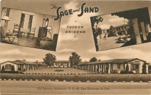 Arizona Tucson Sage & Sand roadside Associate Interior Postcard 22-9355