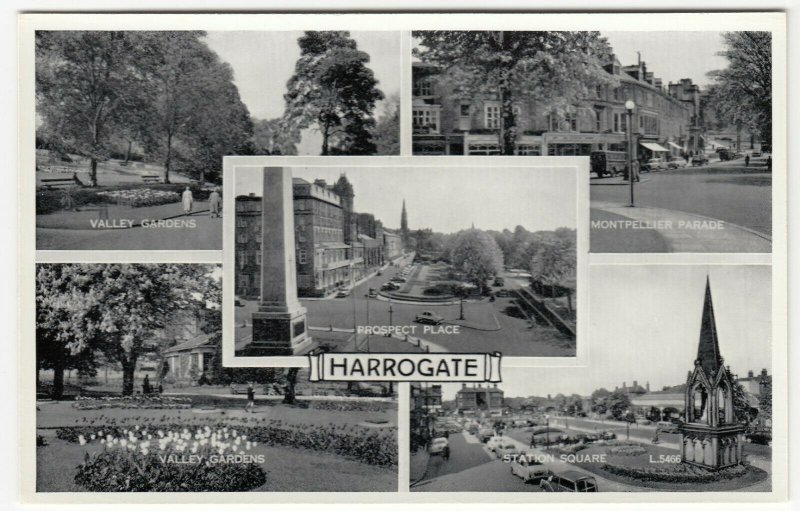 Yorkshire; Harrogate, Multiview, L5466 PPC By Valentines, Unused, c 1950's 