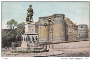 La Statue Du Roi Rene Et Le Chateau, Angers (Maine et Loire), France, 1900-1910s