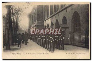 Old Postcard Courthouse Paris Vecu The rising Guard Courthouse Army TOP