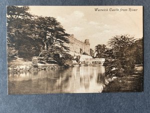 Warwick Castle From River Warwick UK Litho Postcard H2040082110