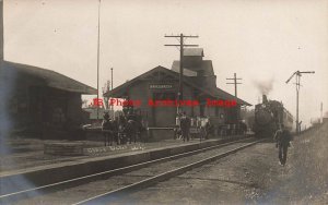 Depot, Wisconsin, Clear Lake, RPPC, Chicago & North Western Railroad Station