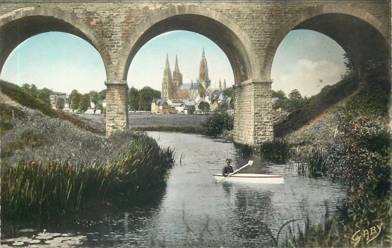 Postcard France Bayeux Calvados viaduc